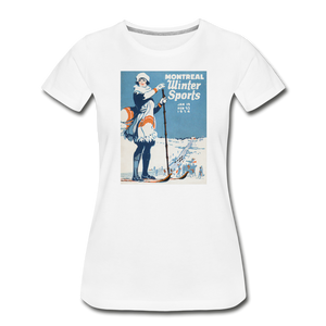 Women’s Premium Organic T-Shirt - WInter Sports - white