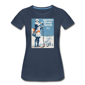 Women’s Premium Organic T-Shirt - WInter Sports - navy