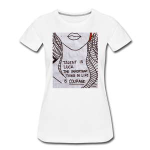 Women’s Premium Organic T-Shirt - Courage - white