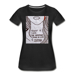 Women’s Premium Organic T-Shirt - Courage - black