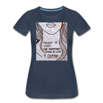 Women’s Premium Organic T-Shirt - Courage - navy