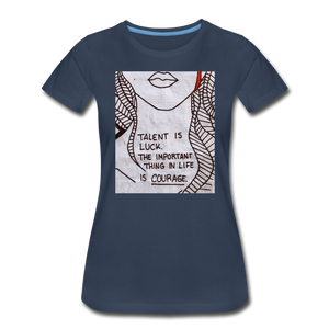 Women’s Premium Organic T-Shirt - Courage - navy