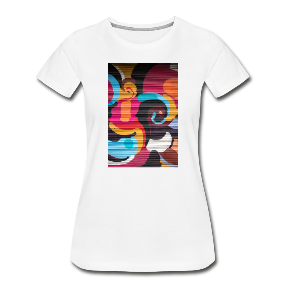 Women’s Premium Organic T-Shirt - Mural colors - white