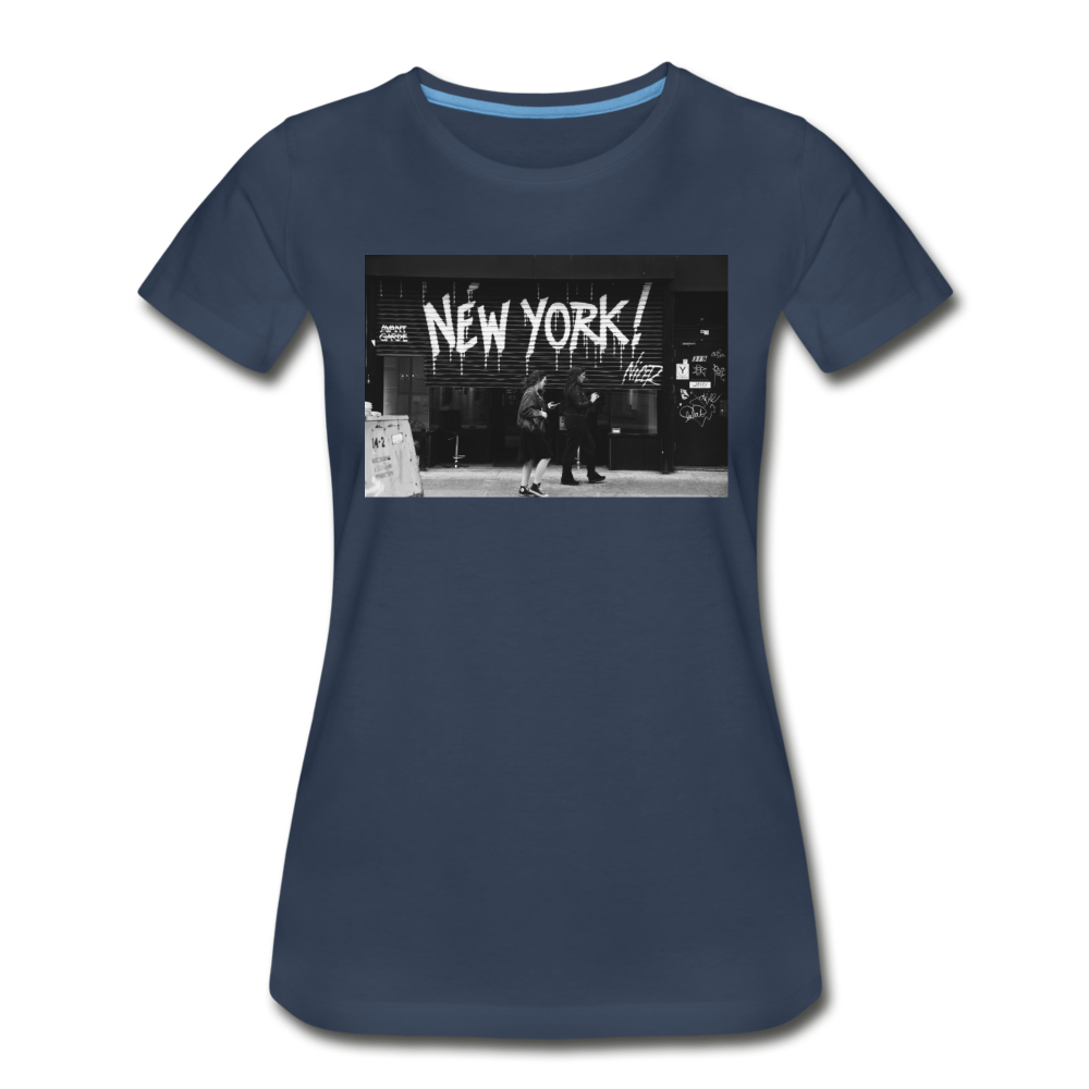 Women’s Premium Organic T-Shirt - New York - navy