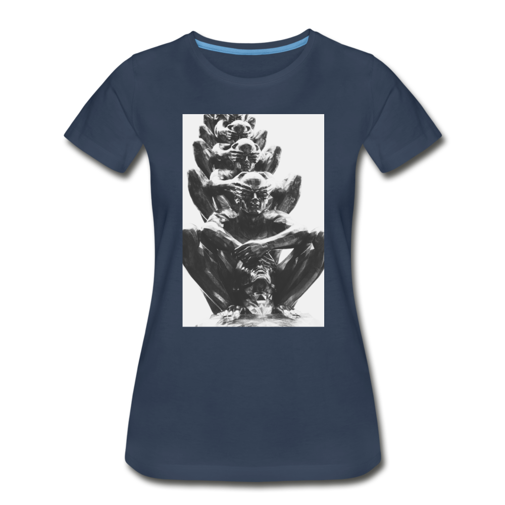 Women’s Premium Organic T-Shirt - Blind - navy