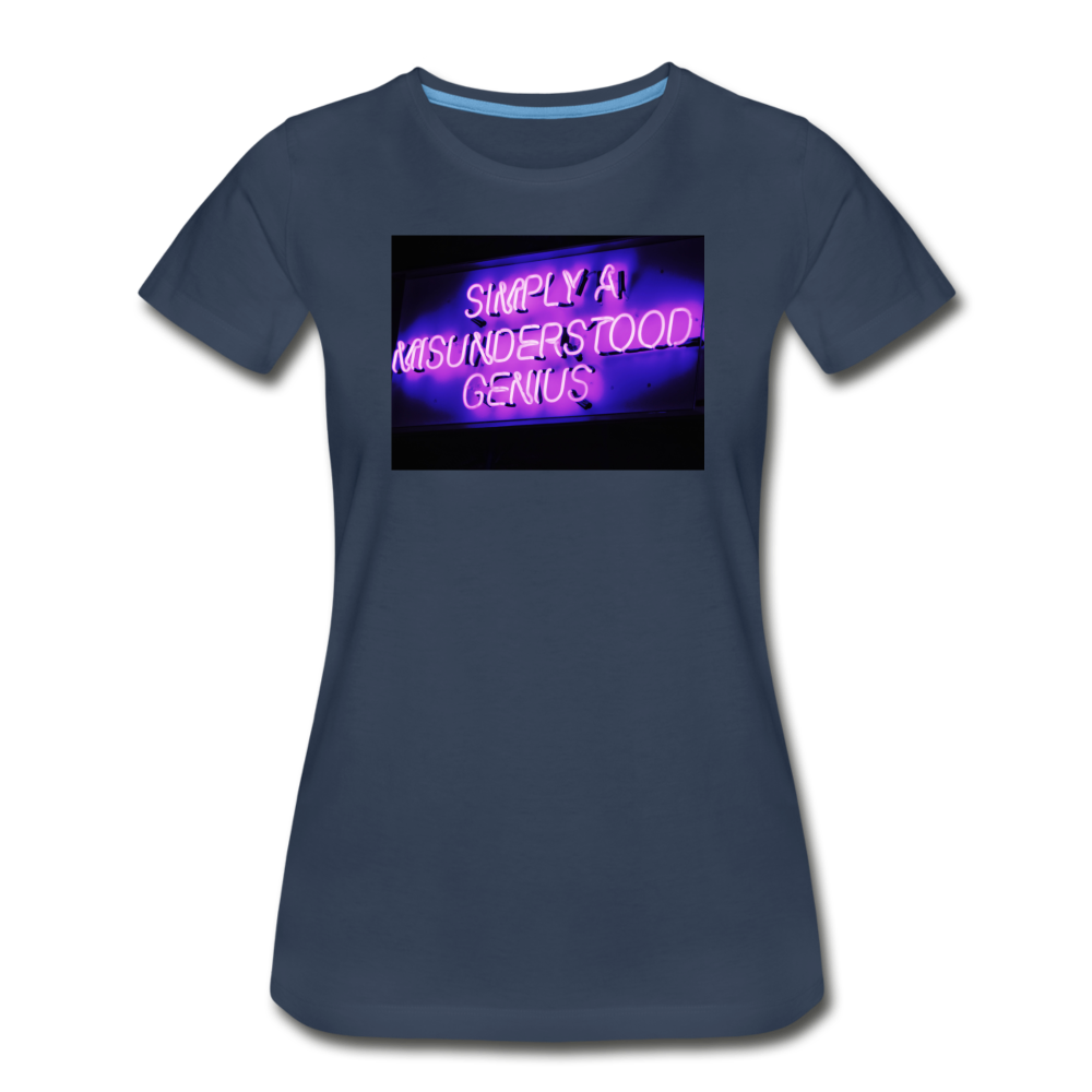 Women’s Premium Organic T-Shirt - Misunderstood - navy