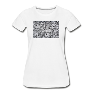 Women’s Premium Organic T-Shirt - Abstract Mural - white