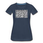 Women’s Premium Organic T-Shirt - Abstract Mural - navy