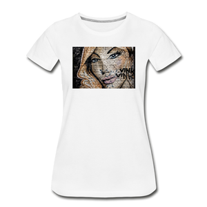 Women’s Premium Organic T-Shirt - wall woman - white