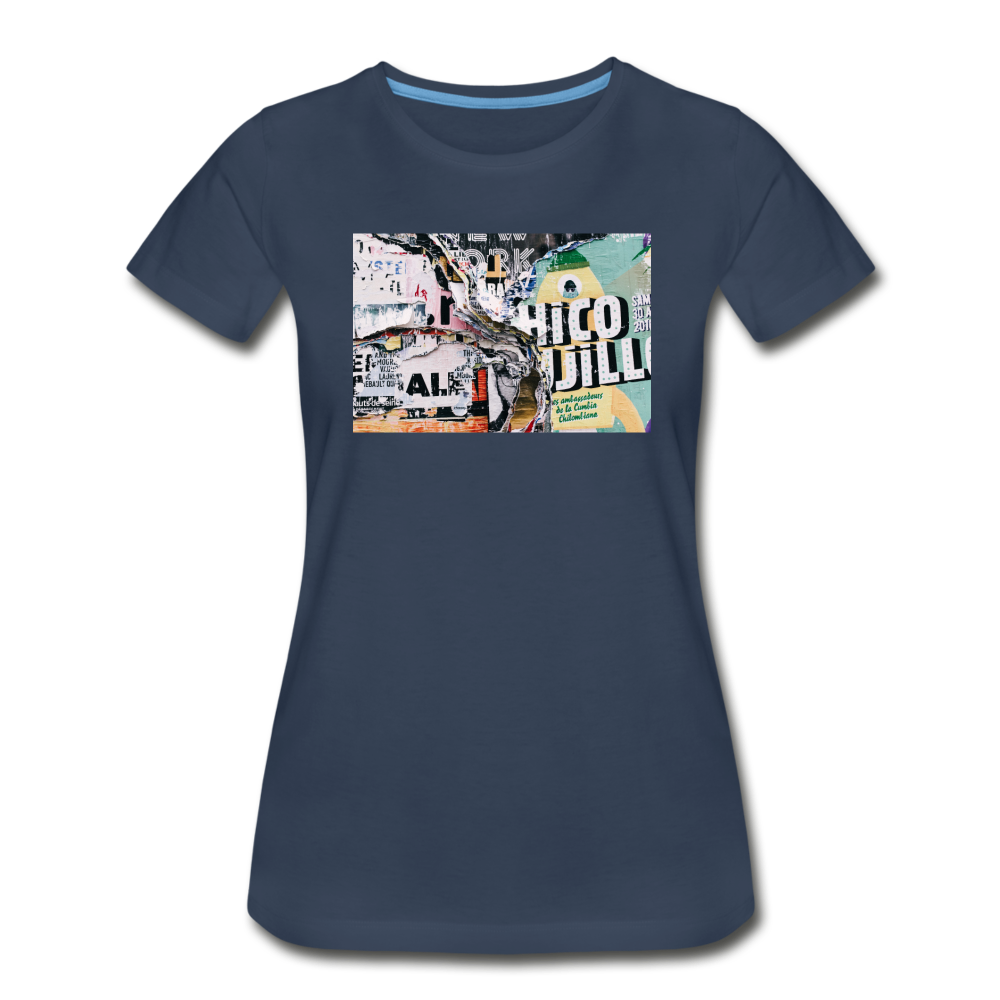 Women’s Premium Organic T-Shirt - Mural - navy