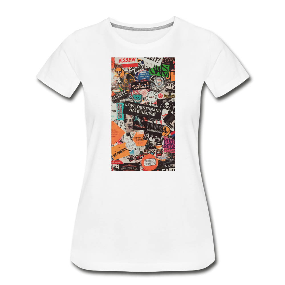 Women’s Premium Organic T-Shirt - mural colorfull - white