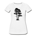 Women’s Premium Organic T-Shirt Pine Tree - white