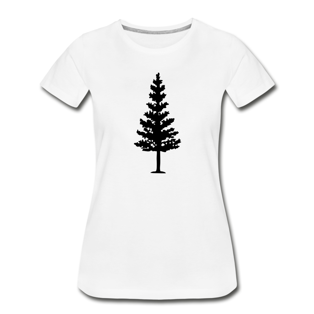 Evergreen Tree Women’s Premium Organic T-Shirt - white